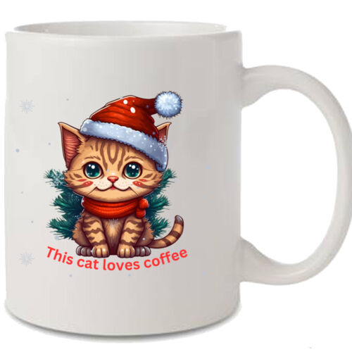 Cat who loves coffee Mug Thumbnail